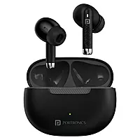 POR 2898 Harmonics Twins 32 TWS Earbuds – Bluetooth 5.4  In-Ear Design  Bass  30H Playtime  Black