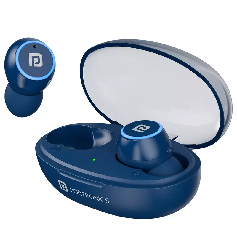 Portronics POR 2226 Harmonics Twins S13 TWS Earbuds – Bluetooth 5.3 | In-Ear | 24hrs Playtime | Blue