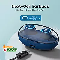 Portronics POR 2226 Harmonics Twins S13 TWS Earbuds – Bluetooth 5.3 | In-Ear | 24hrs Playtime | Blue