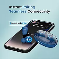 Portronics POR 2226 Harmonics Twins S13 TWS Earbuds – Bluetooth 5.3 | In-Ear | 24hrs Playtime | Blue