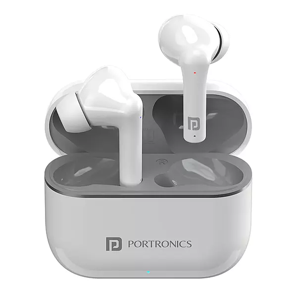 POR 1906 Harmonics Twins S6 TWS Earbuds – Bluetooth 5.3 | 50H Playtime | White