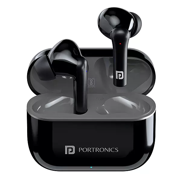 POR 1905 Harmonics Twins S6 TWS Earbuds – Bluetooth 5.3  50H Playtime  Black