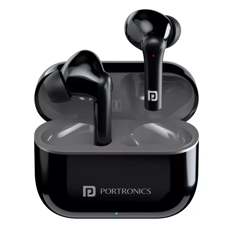 POR 1905 Harmonics Twins S6 TWS Earbuds – Bluetooth 5.3  50H Playtime  Black