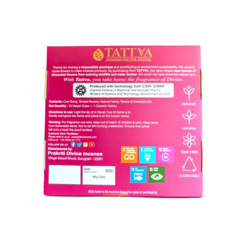 Tattva ROSE INDICA Havan Cups BIG