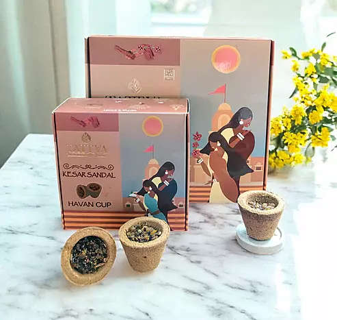 Tattva KESAR SANDAL Havan Cups BIG