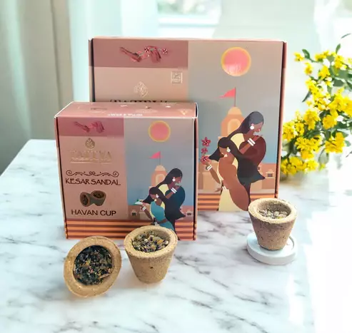 Tattva KESAR SANDAL Havan Cups BIG