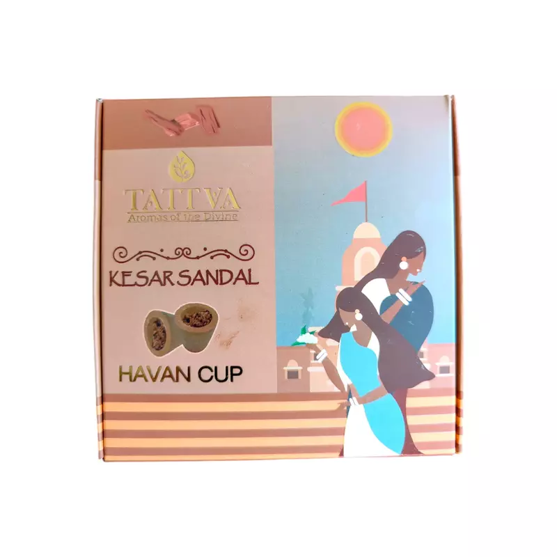 Tattva KESAR SANDAL Havan Cups SMALL