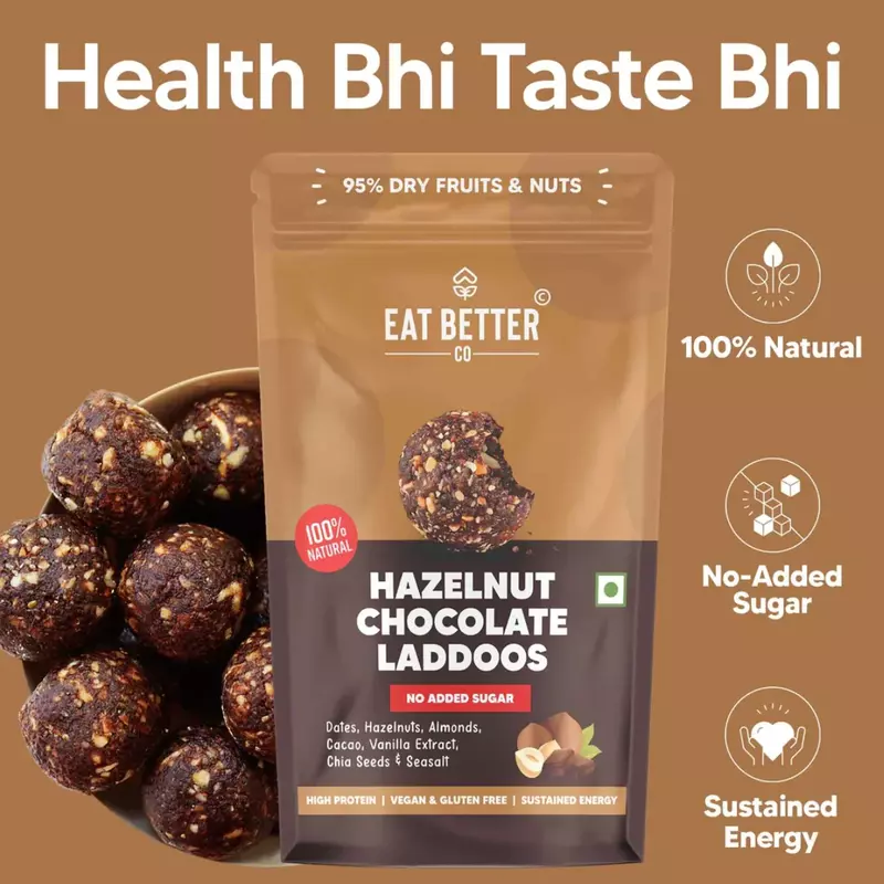 Better Laddoos-Hazelnut 70 Gms - Eat Better