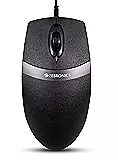 Zebronics ZEB-Rush Wired Mouse – 1600 DPI, USB, Black