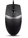 Zebronics ZEB-Rush Wired Mouse – 1600 DPI, USB, Black