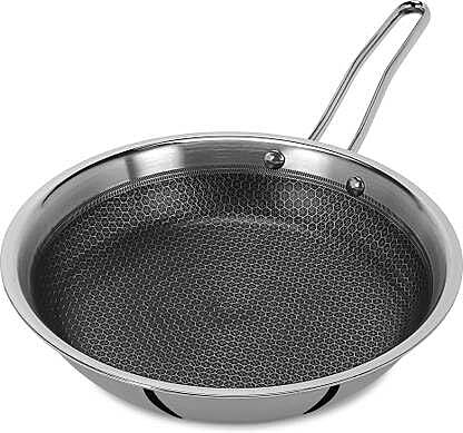 Granny Kitchen Triply Stainless Steel Honeycomb Fry Pan | Non-Stick Hex Surface