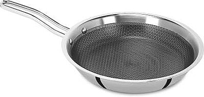 Granny Kitchen Triply Stainless Steel Honeycomb Fry Pan | Non-Stick Hex Surface