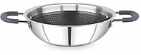 Granny Kitchen Triply Stainless Steel Honeycomb Non-Stick Kadai | Induction & Gas Compatible