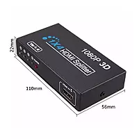 HDMI Splitter Audio Video Distributor Box Support 3D & 4K x 2K Compatible for HDTV, STB, DVD, PS3, Projector HDMI Splitter Audio Video Distributor Box Support 3D & 4K x 2K Compatible for HDTV, STB, DVD, PS3, Projector