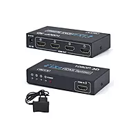 HDMI Splitter Audio Video Distributor Box Support 3D & 4K x 2K Compatible for HDTV, STB, DVD, PS3, Projector HDMI Splitter Audio Video Distributor Box Support 3D & 4K x 2K Compatible for HDTV, STB, DVD, PS3, Projector