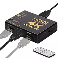 HDMI Switch with IR Remote Control for UHD 2K 4K Support, Full HD 1080P, 3D, Switch Splitter with Remote Control, HD Audio ,Supports Blu-ray, Netflix, PS4/PS3 HDMI Switch with IR Remote Control for UHD 2K 4K Support, Full HD 1080P, 3D, Switch Splitter with Remote Control, HD Audio ,Supports Blu-ray, Netflix, PS4/PS3