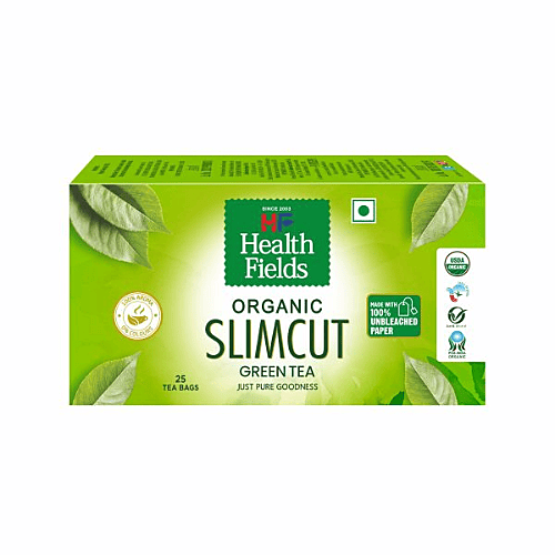 HealthFields Organic Slimcut Green Tea | Detox Weight Loss Tea – 25 Tea Bags