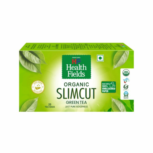 HealthFields Organic Slimcut Green Tea | Detox Weight Loss Tea – 25 Tea Bags