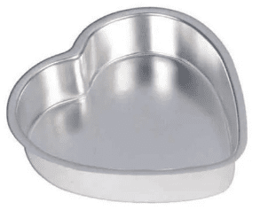 Aluminium Cake Mould Heart Shape Small 6.5"