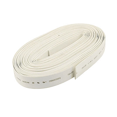 Heat Shrink Sleeve Tube 12mm Repair Mobile Phone Charger Cables, Head Set Wires, Electrical Cables - 100Mtr (White) Heat Shrink Sleeve Tube 12mm Repair Mobile Phone Charger Cables, Head Set Wires, Electrical Cables - 100Mtr (White)