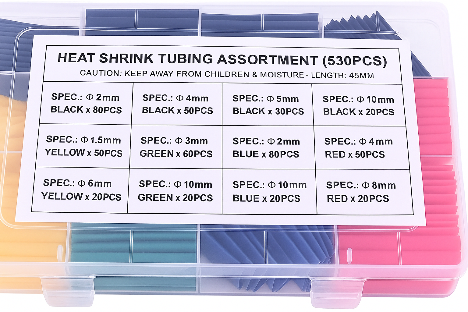 Heat Shrink Tube Wire Insulation Sleeve-530 PCS