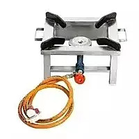 Stainless Steel 12x12x7 Size Commercial Use Gas Bhatti With Fitting