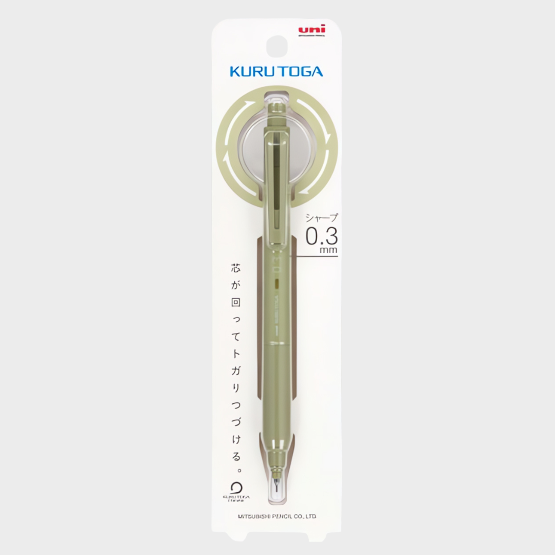 Mitsubishi Pencil | Mechanical Pencil | 0.3mm | Kurtoga KS Model | M3-KS 1P | Herb Green