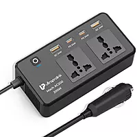 UltraProlink UM1223 - 6 in 1 Car Inverter with USB DC 12V to AC 200W