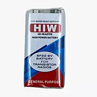 Hi-Waote 9V Zinc Carbon Battery with Snap Connector
