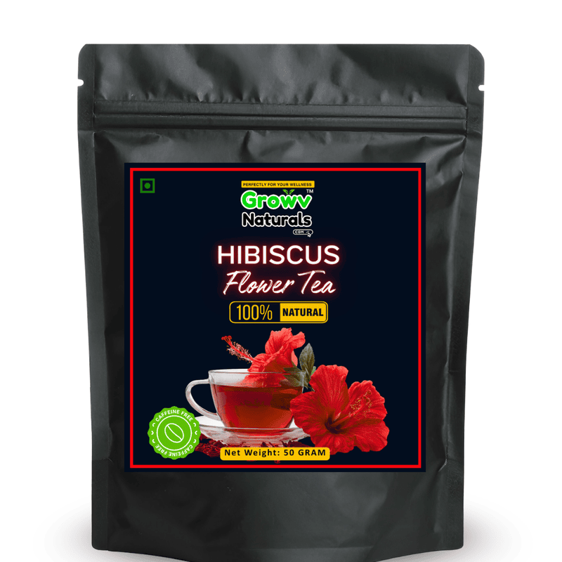 Hibiscus Flower Tea – 100% Natural, Caffeine-Free Herbal Tea | Rich in Antioxidants & Wellness Support 50 Gram