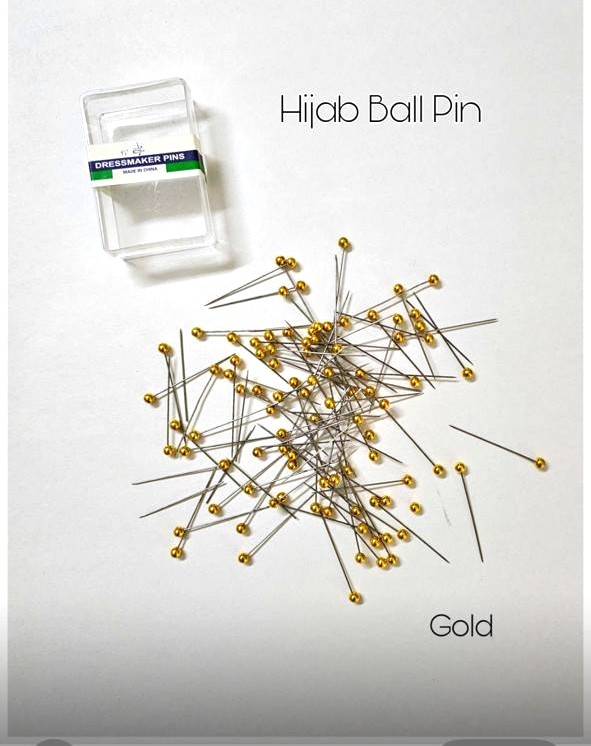 Premium Metallic Hijab Ball Pins