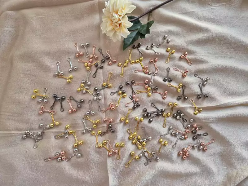 Imported Metallic Loop Pins