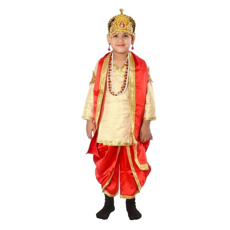 Hindu King Fancy Dress Orange