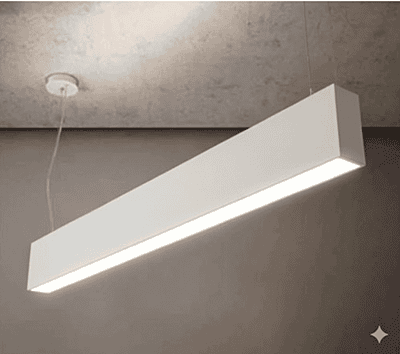 LED Hanging Light 50x70mm 3Ft Linear - 45W White Body (CW)