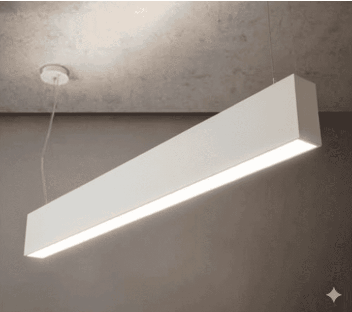 LED Hanging Light 50x70mm 3Ft Linear - 45W White Body (CW)