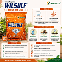 Willowood WILSULF Fungicide & Miticide – Sulphur 80% WDG | Vetrivel Agro Services
