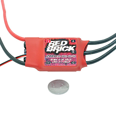 HobbyKing Red Brick 200A (2~6S) ESC V2