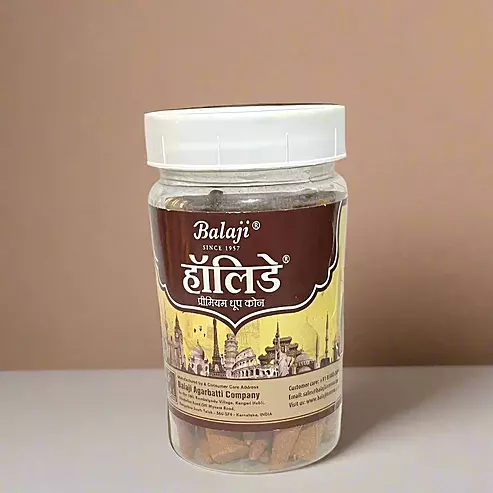 Balaji HOLIDAY Premium Dhoop Cones Jar 110g