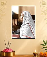 [WL] Holy Mother Sri Sarada Devi - Seated in Meditation - Side view Bust Photo