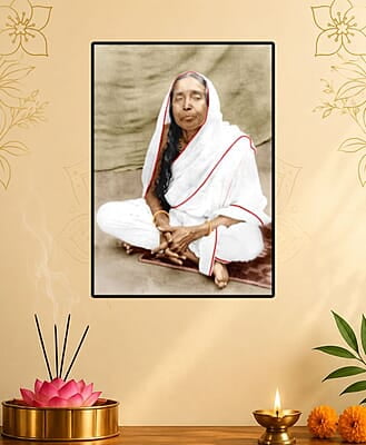 [WL] Holy Mother Sri Sarada Devi - Seated on Asana - Devotional Photo