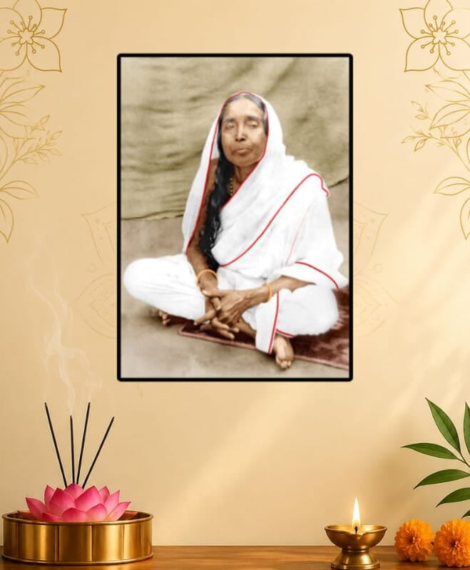 [WL] Holy Mother Sri Sarada Devi - Seated on Asana - Devotional Photo