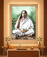 [PP] Holy Mother Sri Sarada Devi - Studio Portrait with Lily Plant