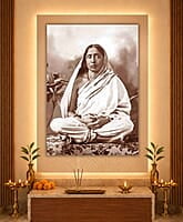 [PP] Holy Mother Sri Sarada Devi - Studio Portrait with Lily Plant
