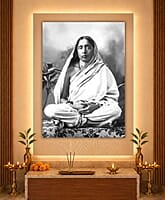 [PP] Holy Mother Sri Sarada Devi - Studio Portrait with Lily Plant
