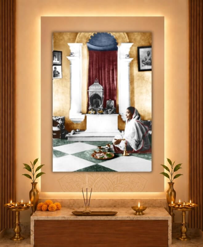 [PP] Holy Mother Sri Sarada Devi - Udbodhan Shrine Photo - Kolkata