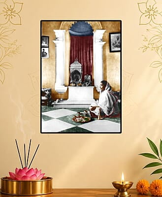 [WL] Holy Mother Sri Sarada Devi - Udbodhan Shrine Photo - Kolkata