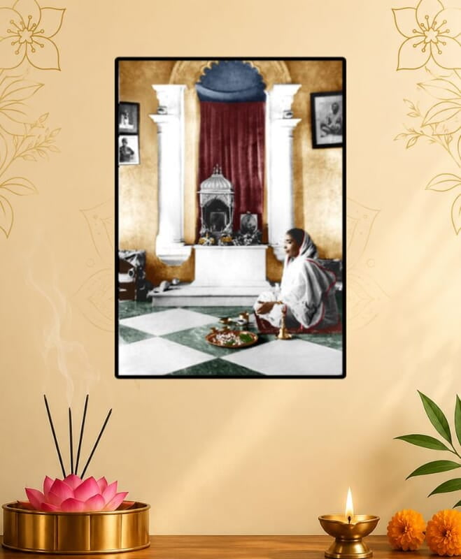 [WL] Holy Mother Sri Sarada Devi - Udbodhan Shrine Photo - Kolkata
