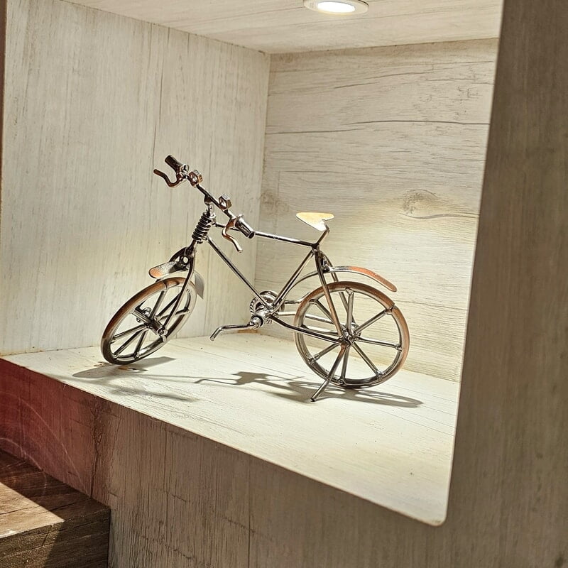 Metal cycle Rustic Metal Motorcycle Sculpture