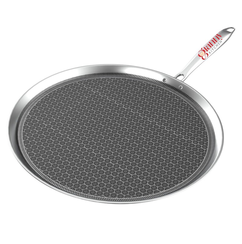 Granny Kitchen Triply Stainless Steel Honeycomb Dosa Tawa,