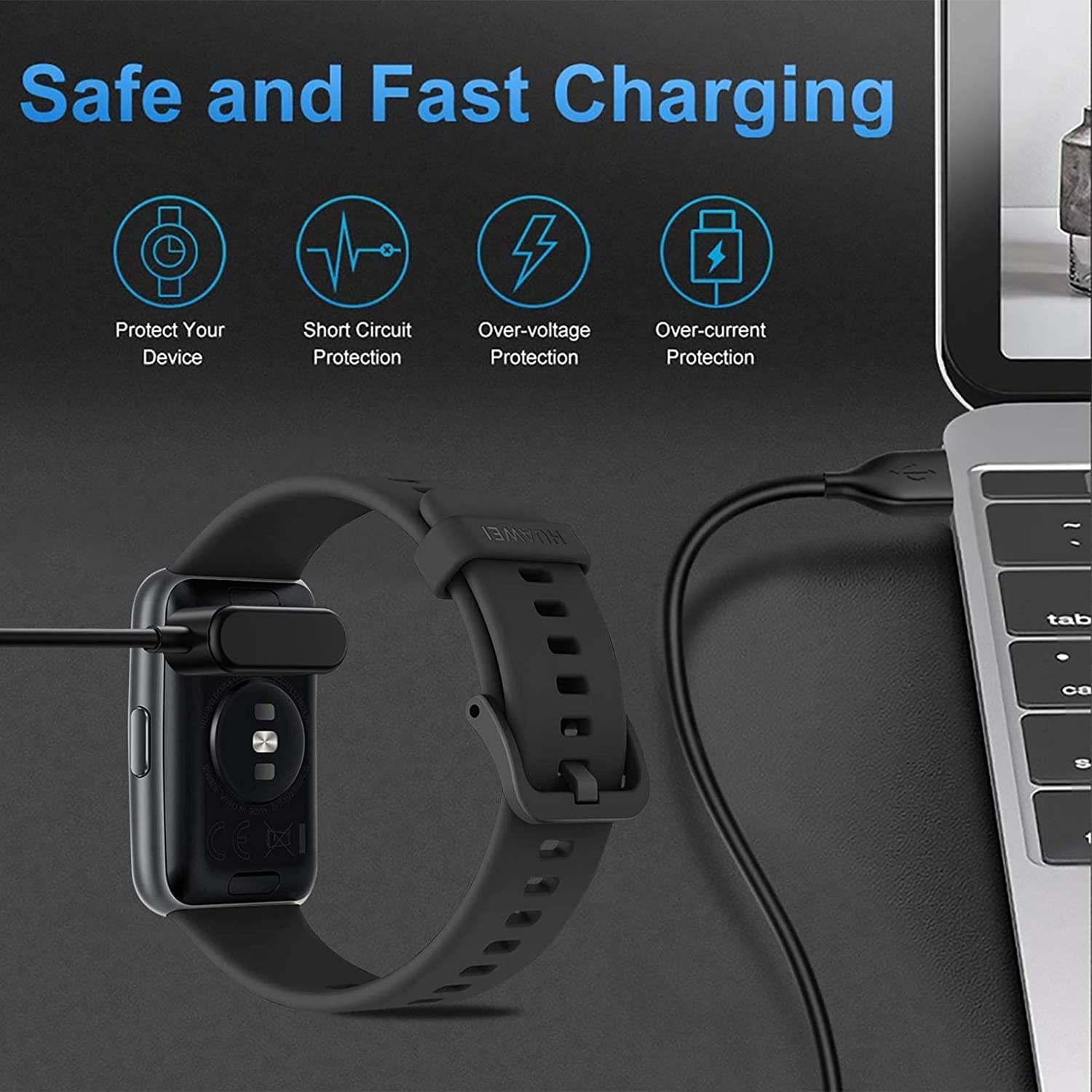 Magnetic USB Charging Cable for Honor Band 6 / Huawei Band 6 / Honor Watch ES / Huawei 4X Magnetic USB Charging Cable for Honor Band 6 / Huawei Band 6 / Honor Watch ES / Huawei 4X